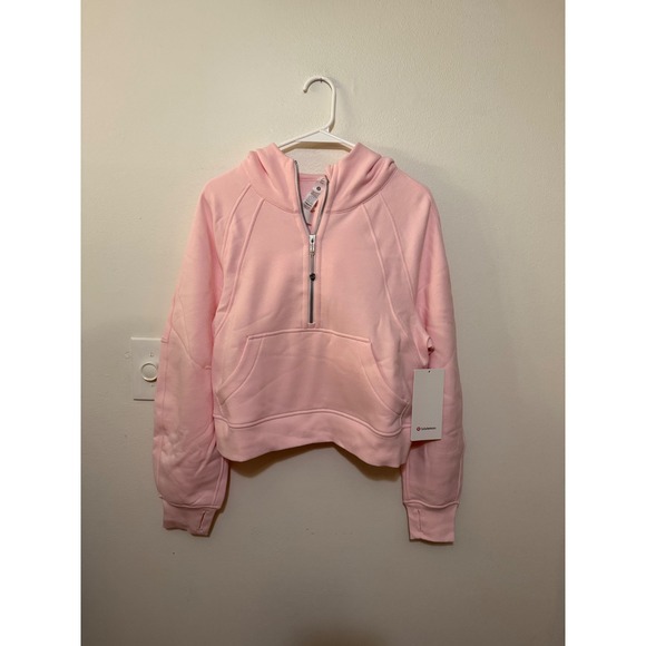 lululemon athletica Tops - Lululemon Scuba Half Zip Hoodie Size XS/S Strawberry Milkshake NWT Retired Color